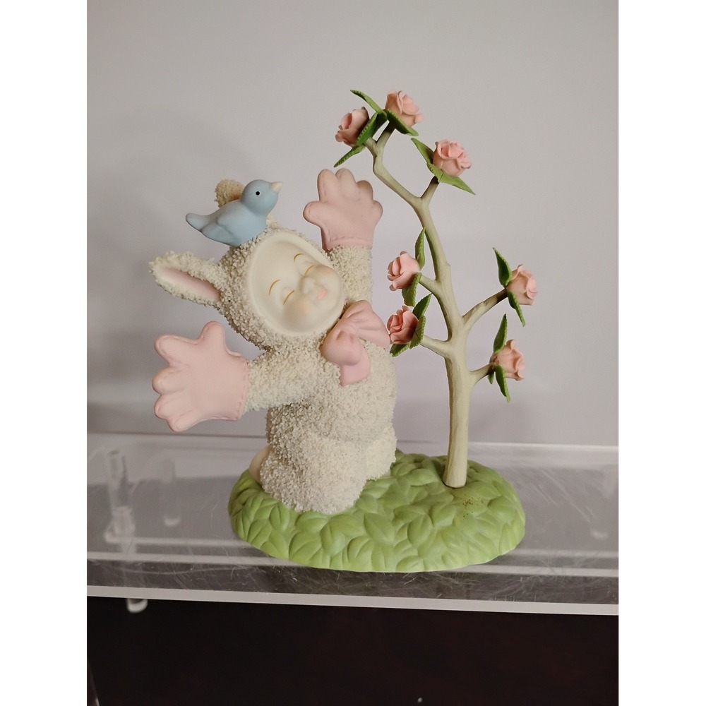 Dept 56 Snowbabies Grow It It Will Make You Happy Figurine 56.26423 2002 Rose